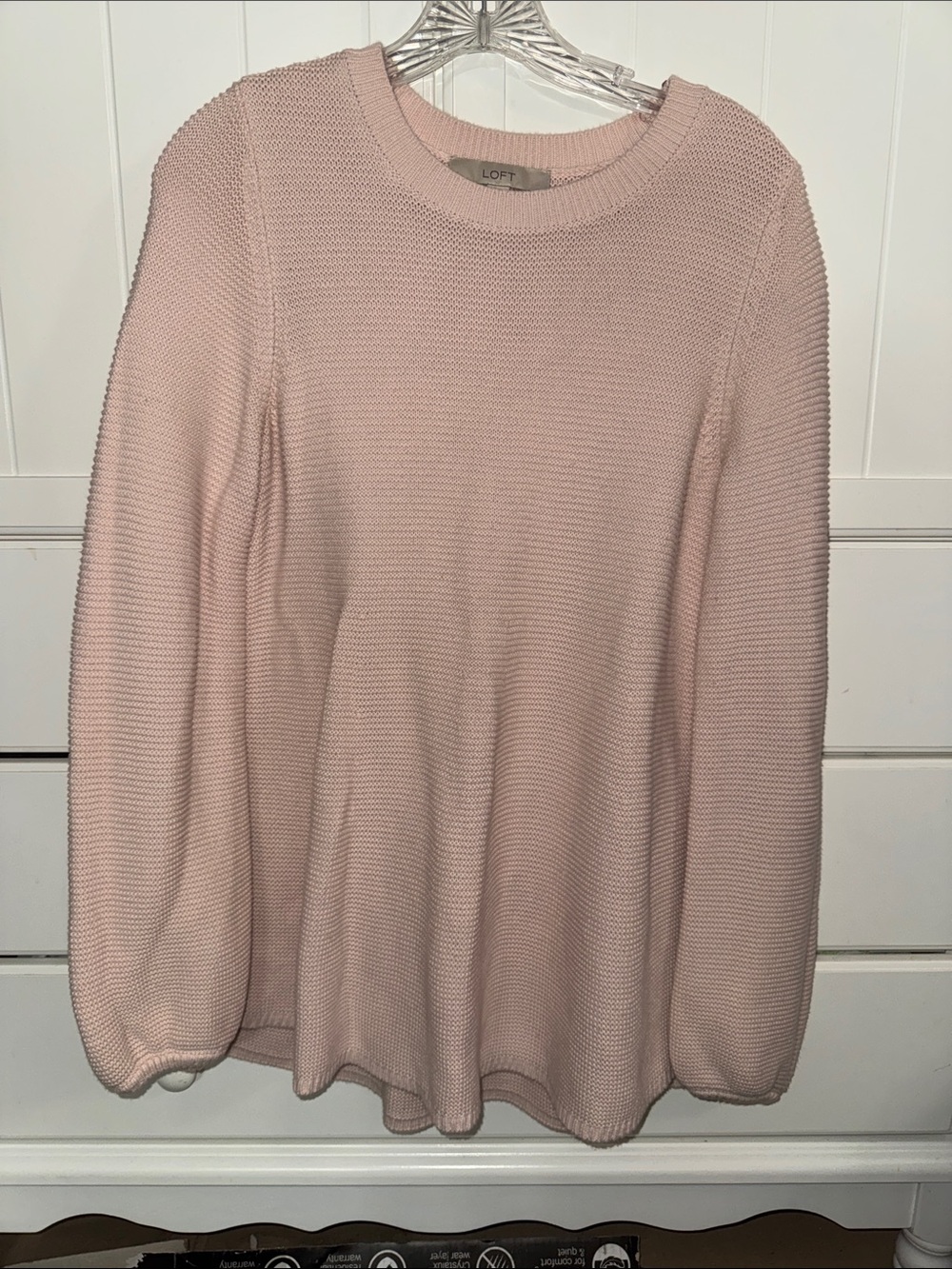 LOFT Pale Blush Crewneck Sweater